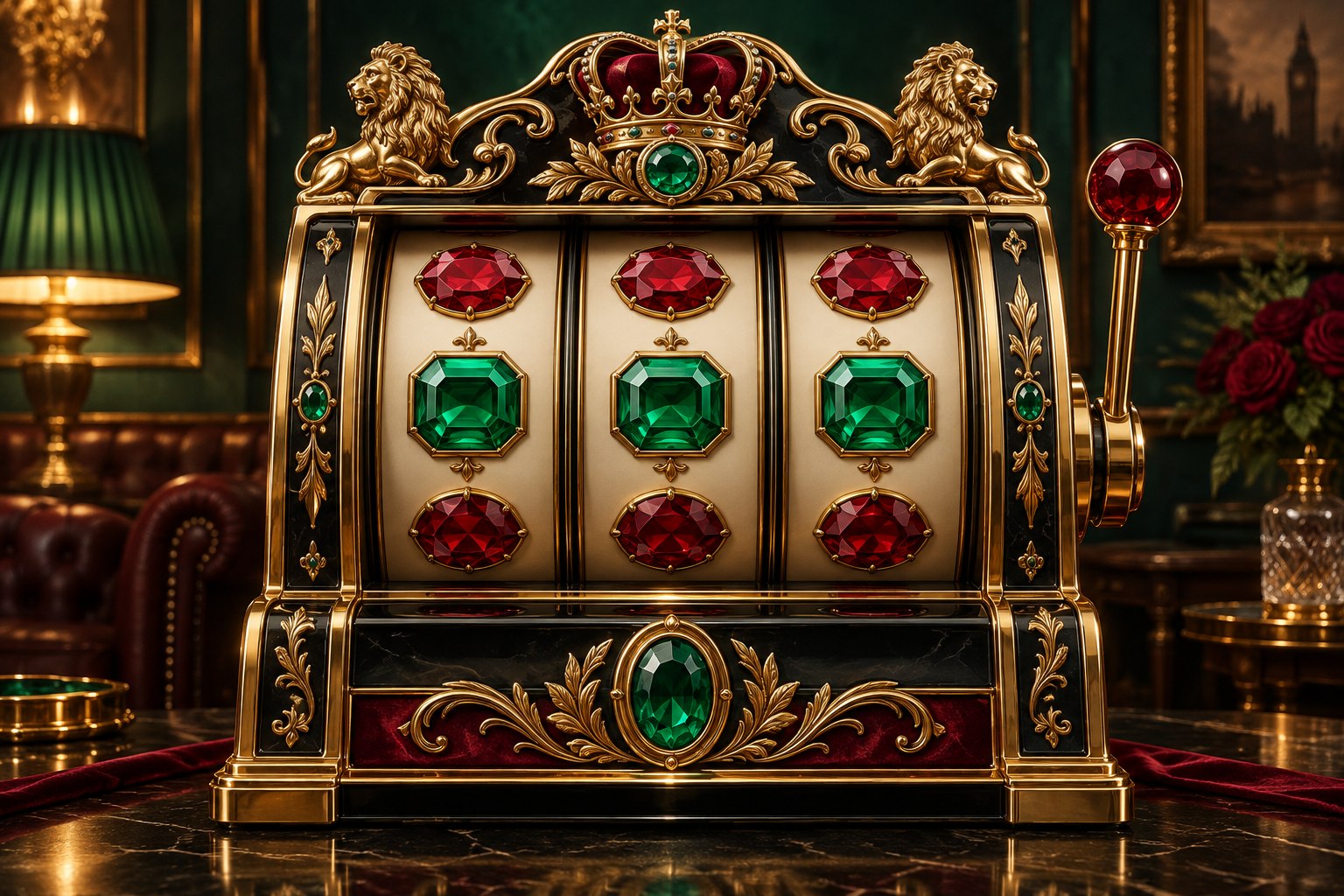 Gold-framed jewel game