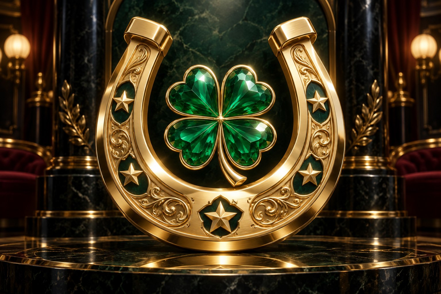 Gold clover motif